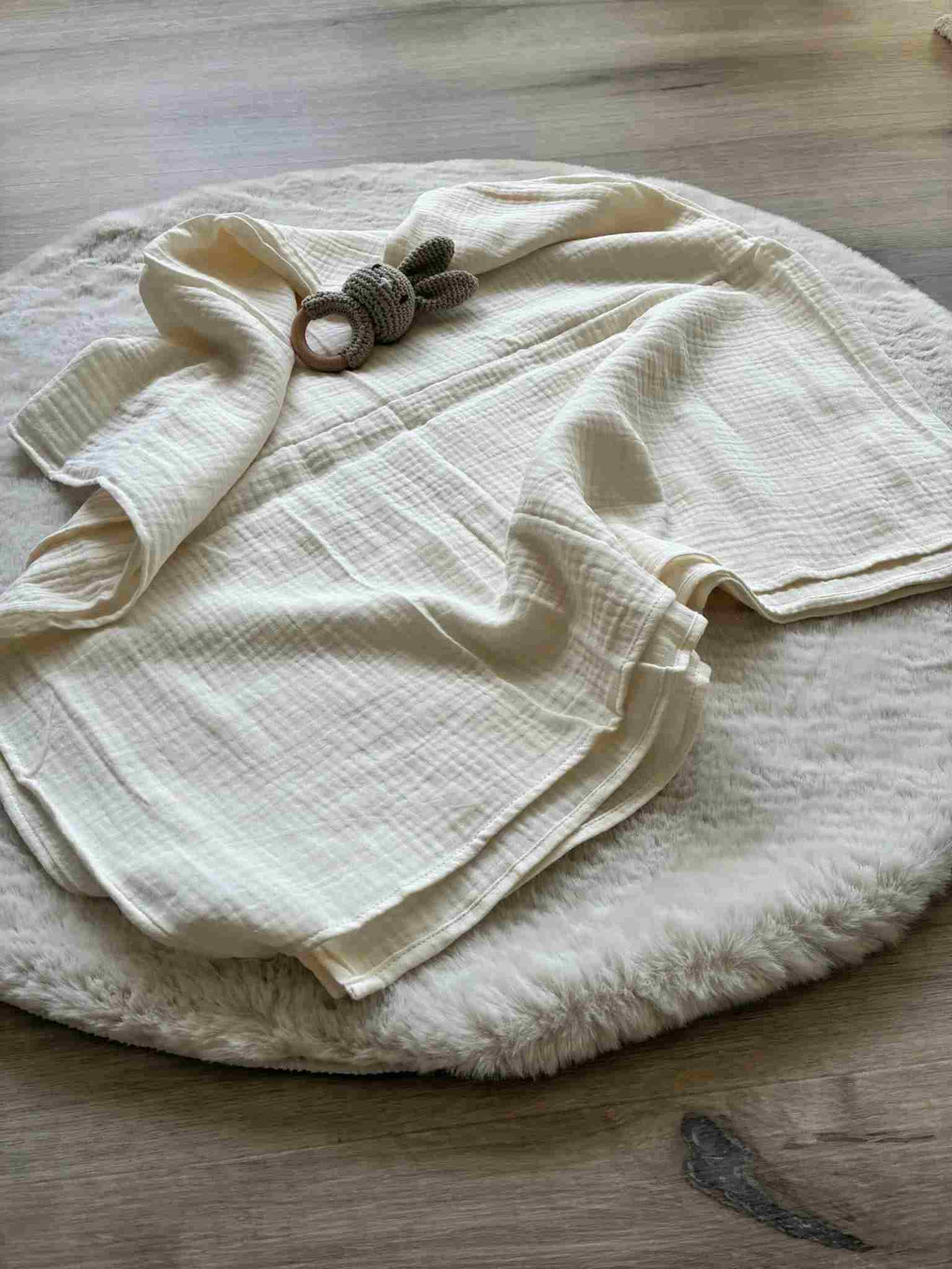 Muselin Babydecke - 100% Baumwolle, Beige