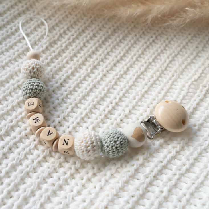 Schnullerkette "Minzblättchen 2.0"