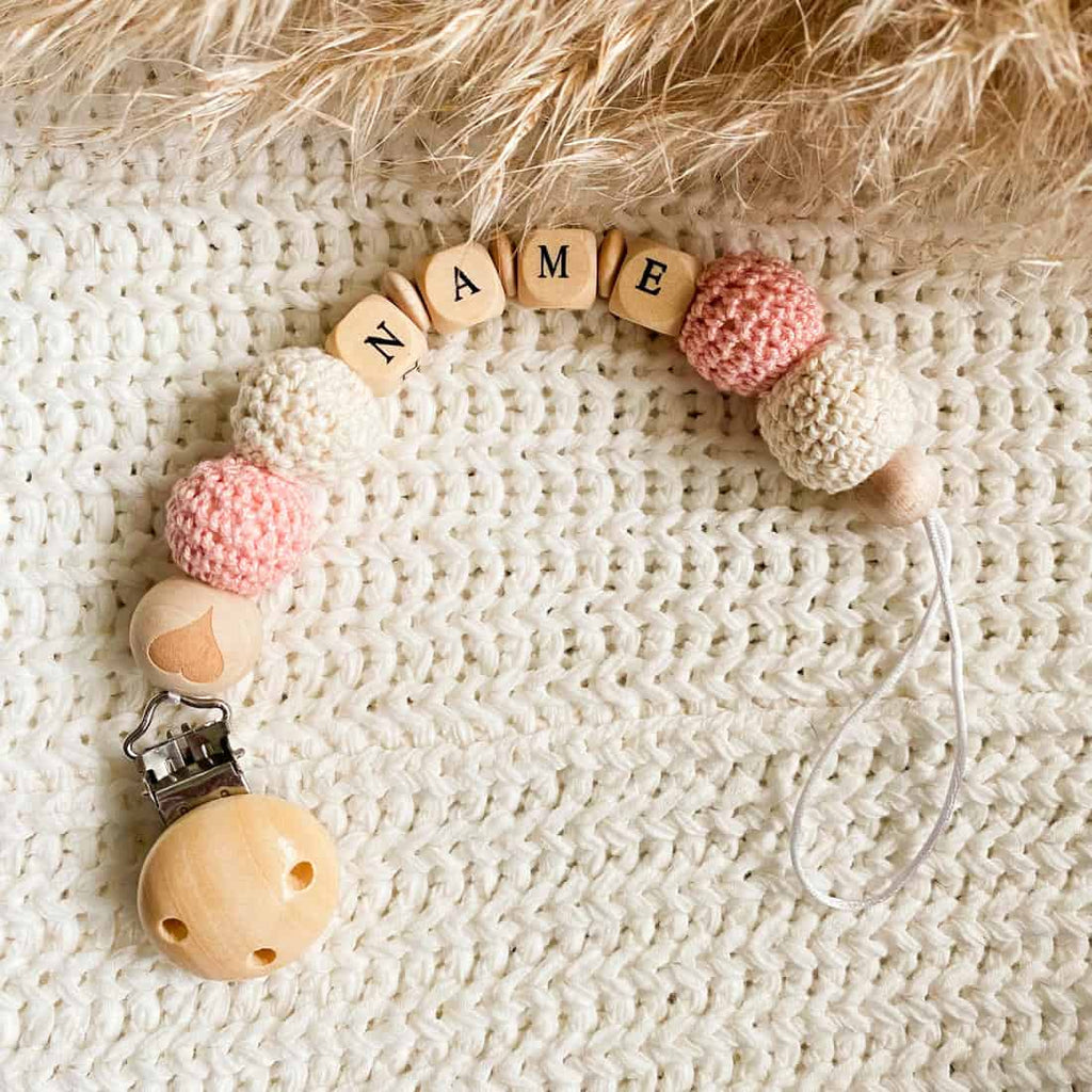 Schnullerkette  "Pinkes Bärchen"