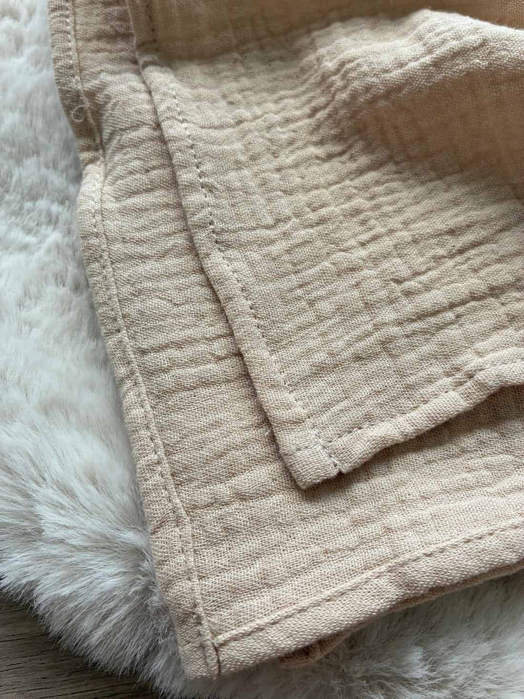 Muselin Babydecke - 100% Baumwolle, Hellbraun